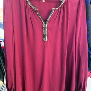 Elegant Burgundy Women's Top